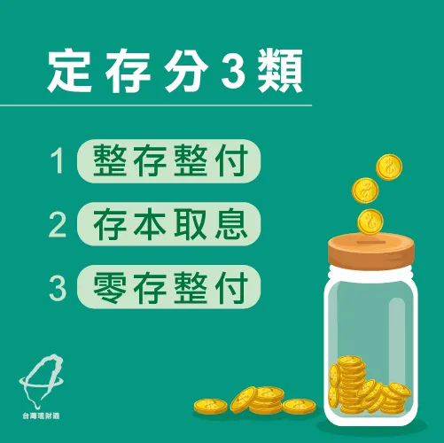 定存分這3種類,找出最適合你的! 定存有這3類-定存 分類