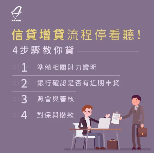 信貸增貸流程有什麼不同嗎?4項步驟教你懂! 信貸增貸流程-信貸增貸