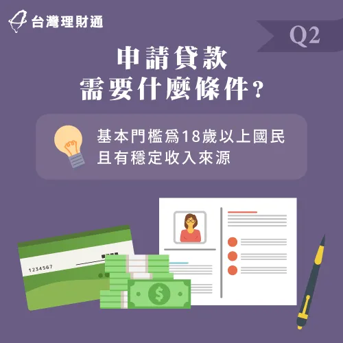 每項貸款方案的申請條件不同,申貸前務必詢問清楚 貸款申請條件-貸款常見問題