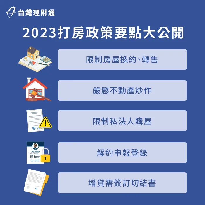 2023打房政策修正草案與新追加指令 2023打房政策要點-打房政策