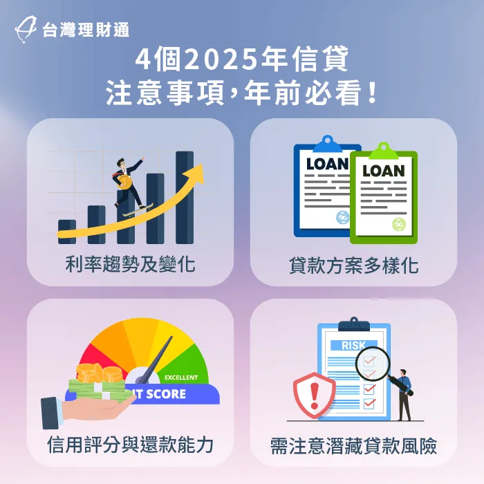 2025年貸款需要注意利率、方案、信用評分以及可能面臨的風險 2025年信用貸款注意事項-2025 信貸