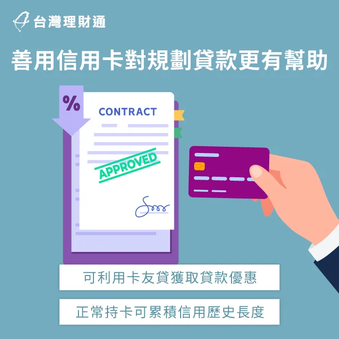 正確使用信用卡累積歷史長度,可以提升信用評分,還有機會利用卡友貸爭取貸款優惠方案 善用信用卡累積信用評分-貸款推薦