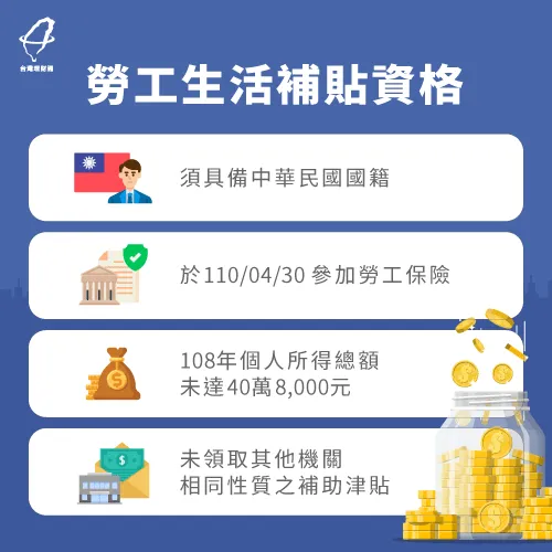 勞動部原先訂定的補貼申請資格,已於07/07再行公告放寬認定,以下帶大家了解。 勞工生活補貼申請資格-勞工生活補貼措施
