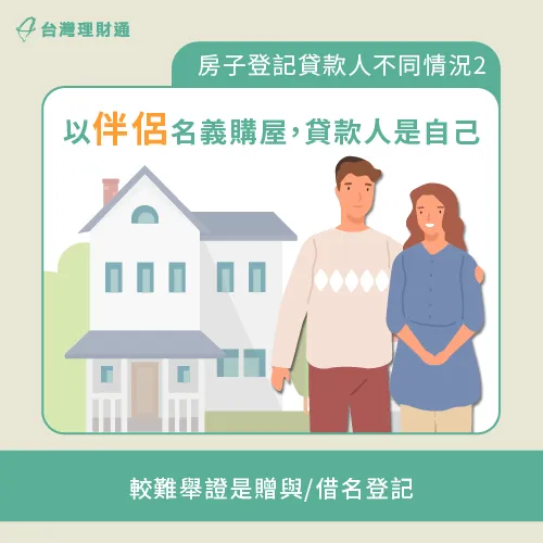 以伴侶名義買房-房子登記貸款人不同