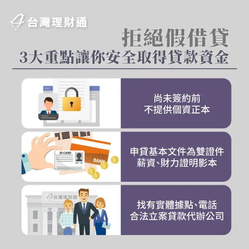 想要安全申貸順利取得資金,這3個重點一定要記住 安全申貸3個重點-貸款詐騙手法