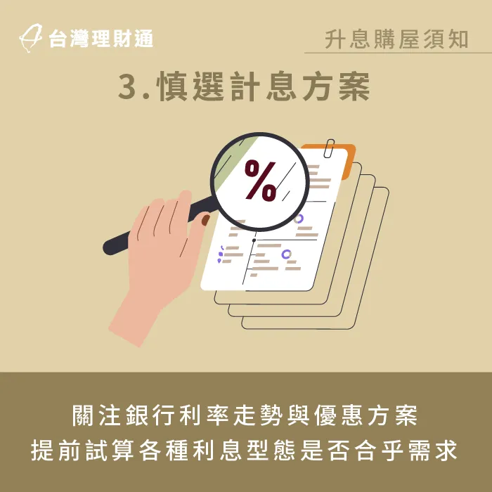 按自身條件慎選合適的計息方案-升息對房貸的影響