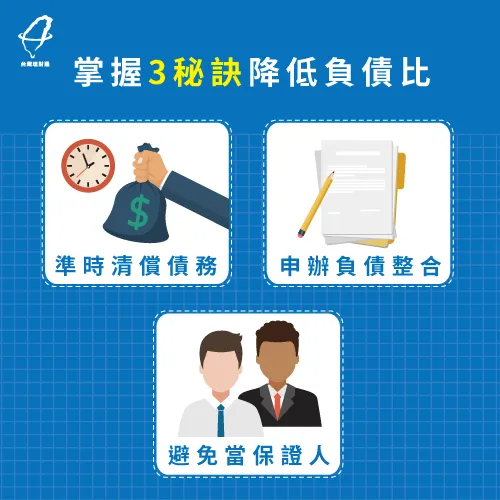 想提高信用評分最重要的關鍵,就是降低個人負債 降低負債比提高信用評分-信用貸款推薦