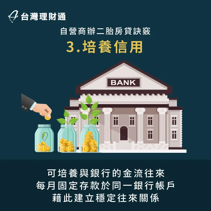 與銀行建立穩定金流往來-自營商 房屋二胎