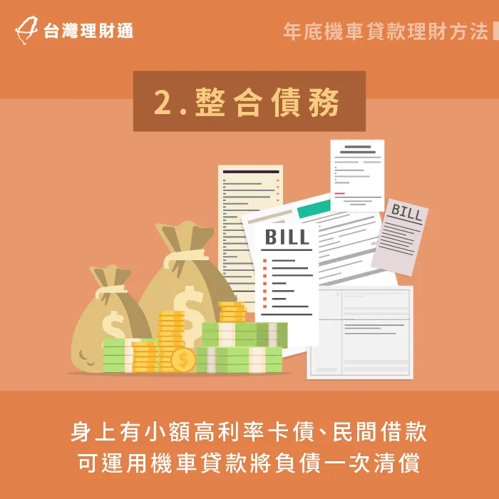 透過機車貸款整合名下高利率債務-機車貸款推薦