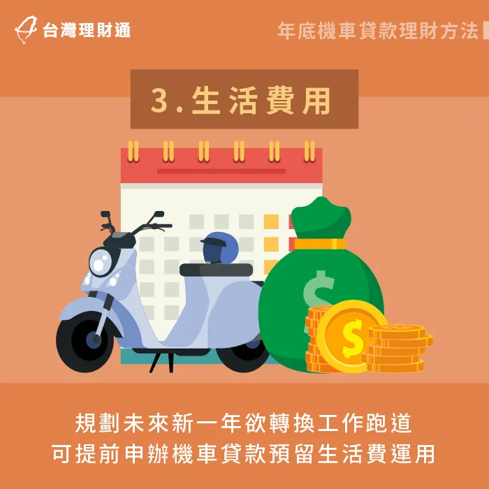 運用機車貸款支應生活開銷-年底 貸款