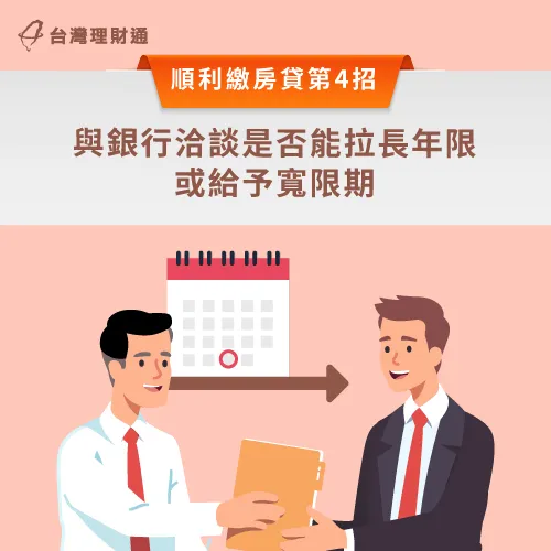 跟銀行洽談拉長還款期限與寬限期-繳不出房貸怎麼辦