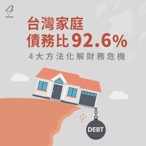 台灣家庭債務比高達92.6%-家庭債務比過高