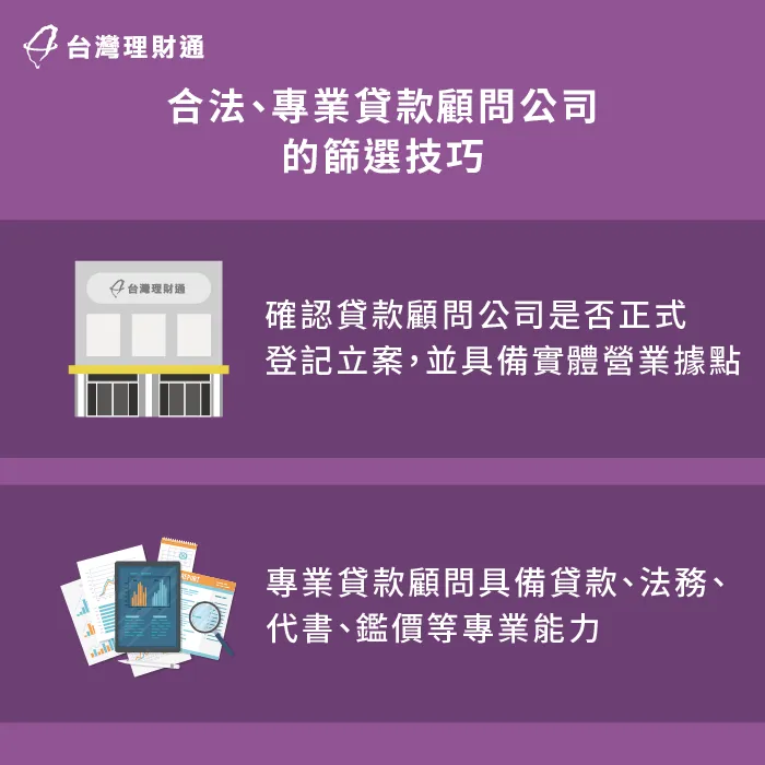貸款顧問公司篩選技巧-全方位貸款顧問