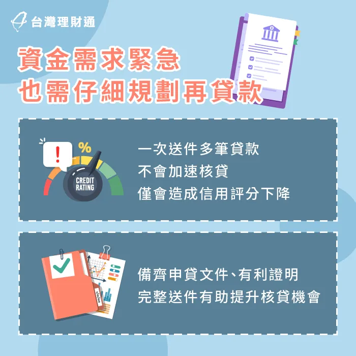 自行申貸不要以廣撒網的方式辦理,以免信用持續下降 勿短時間多次申貸-過年貸款管道