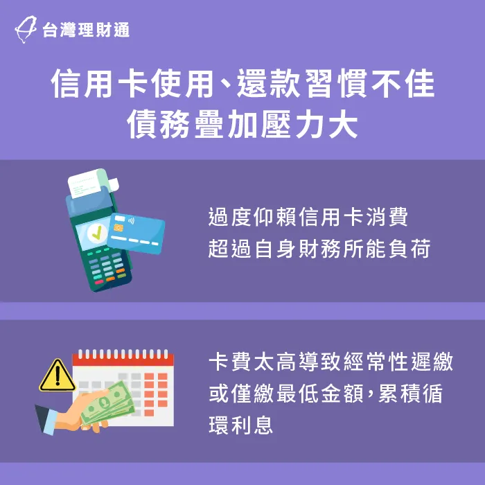 信用卡使用習慣不佳-卡債漩渦