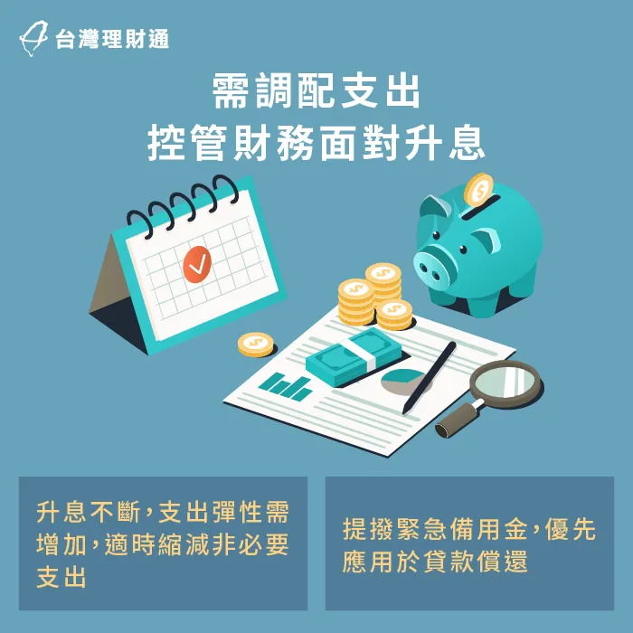 調節財務、債務狀況應對升息帶來的影響 調配財務應對升息-貸款 升息