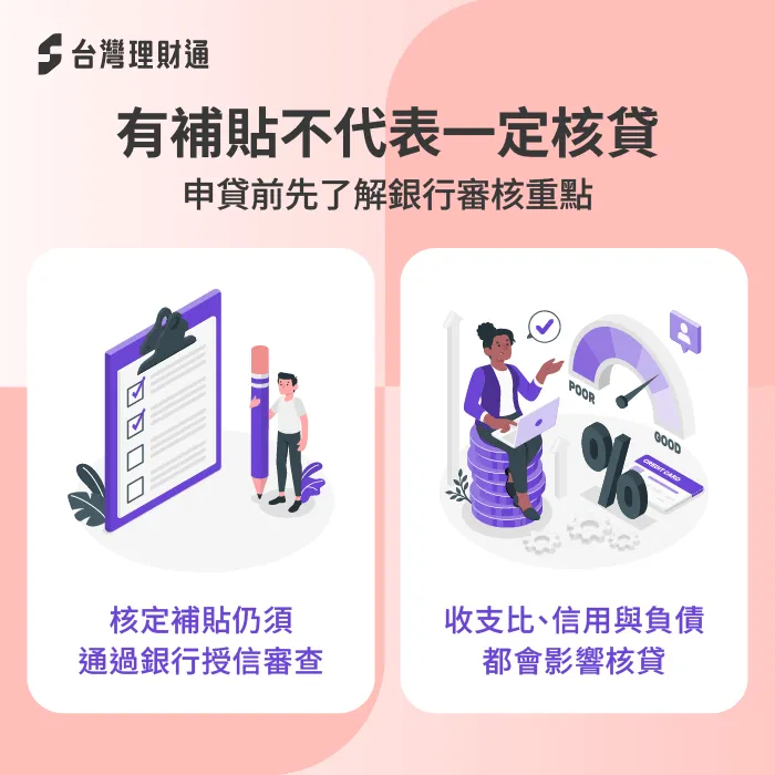 有補貼不代表一定核貸!銀行最重視哪些條件? 了解審核重點-住宅貸款利息補貼