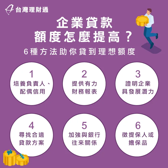 想要提高企業貸款額度,你有6種方法! 企業貸款額度怎麼提高-企業貸款推薦